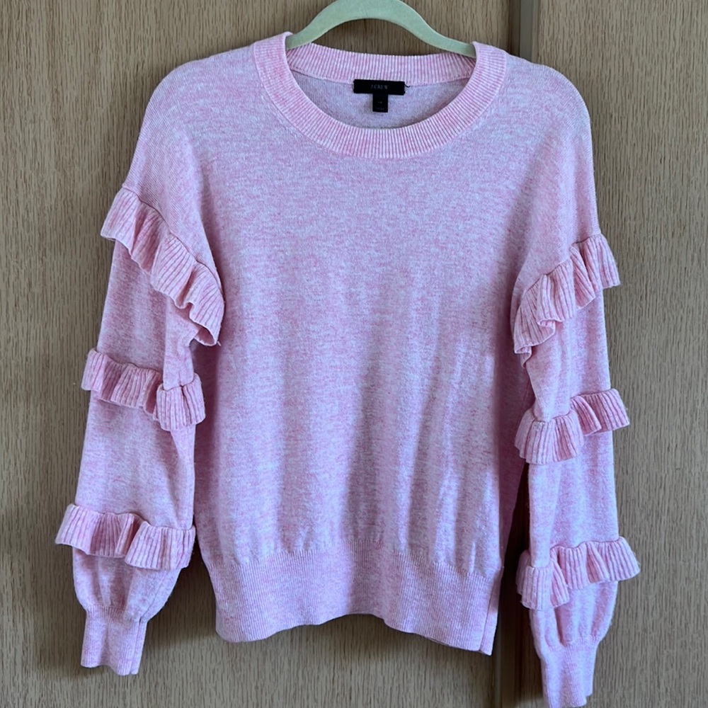 J.Crew Ruffled Wool Blend Sweater